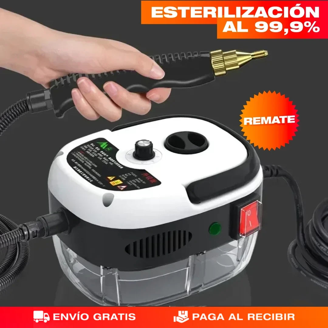 Limpiador a Vapor con Esterilización a Presión – Desinfecta Toda la Casa Sin Químicos